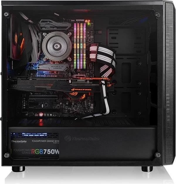 Thermaltake Versa J25 TG, schwarz, Glasfenster