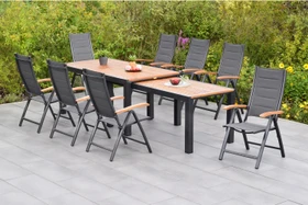 Merxx Paxos Gartenmöbel-Set grau/braun, 10-tlg.