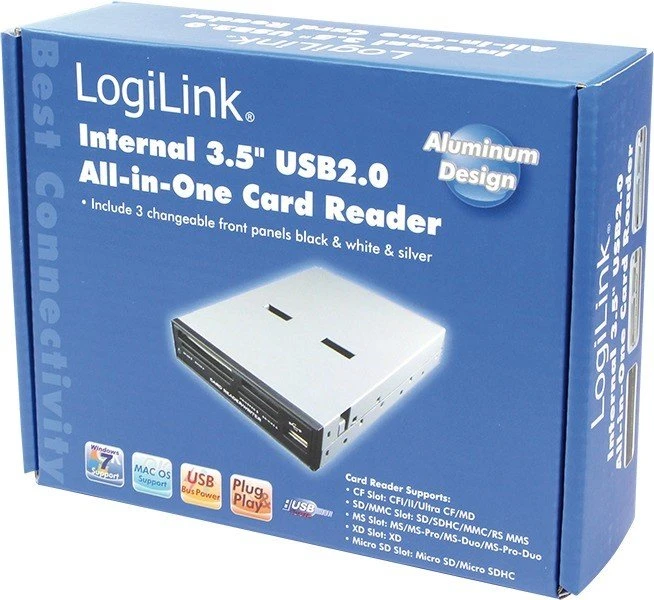 LogiLink 54in1 Multi-Slot-Cardreader, USB 2.0 9-Pin Stecksockel [Stecker]