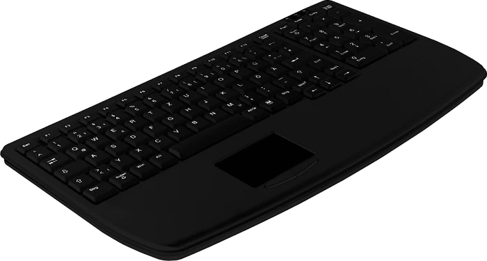 Contour Design Active Key kompakte Tastatur mit Touchpad und Nummernblock, schwarz, USB, DE