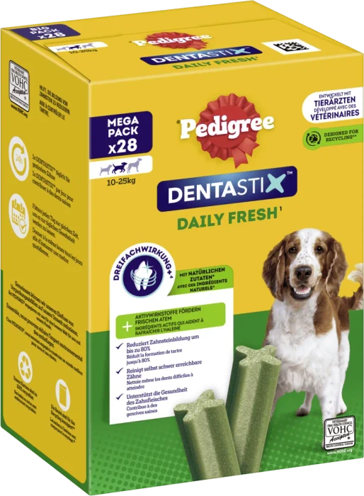 Pedigree Dentastix, Daily Fresh mittelgroße Hunde, 28 Stück