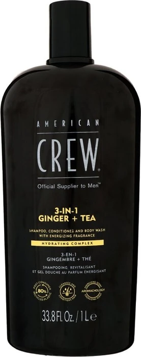 American Crew 3in1 Ginger + Tea Shampoo + Conditioner + Body Wash, 1l