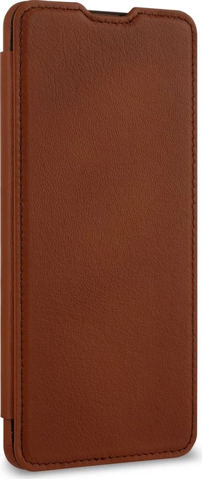 Stilgut Book Type Leather Case für Samsung Galaxy A71 braun