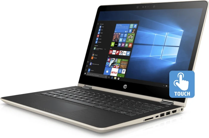 HP Pavilion x360 14-ba087ng, gold, Pentium Gold 4415U, 8GB RAM, 128GB SSD, DE