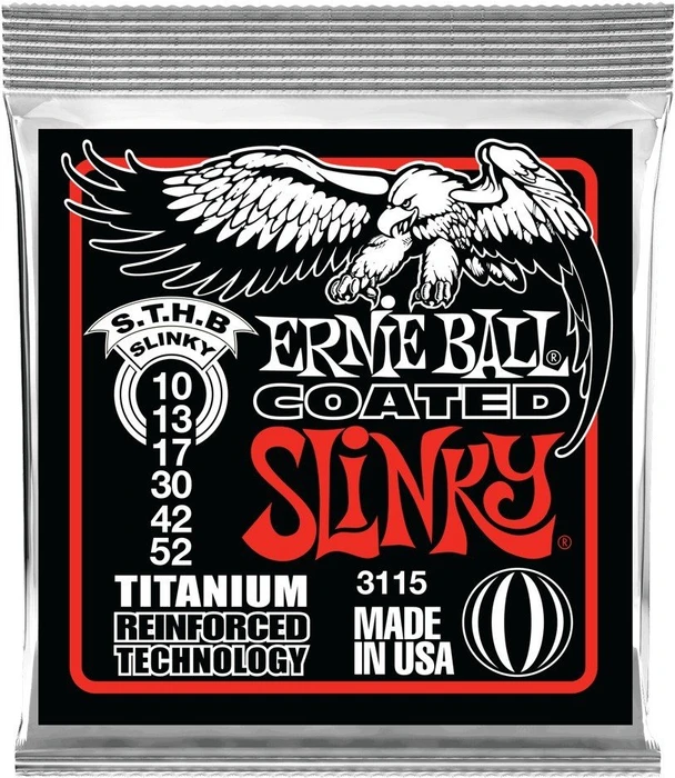 Ernie Ball RPS Coated Titanium Skinny Top Heavy Bottom Slinky