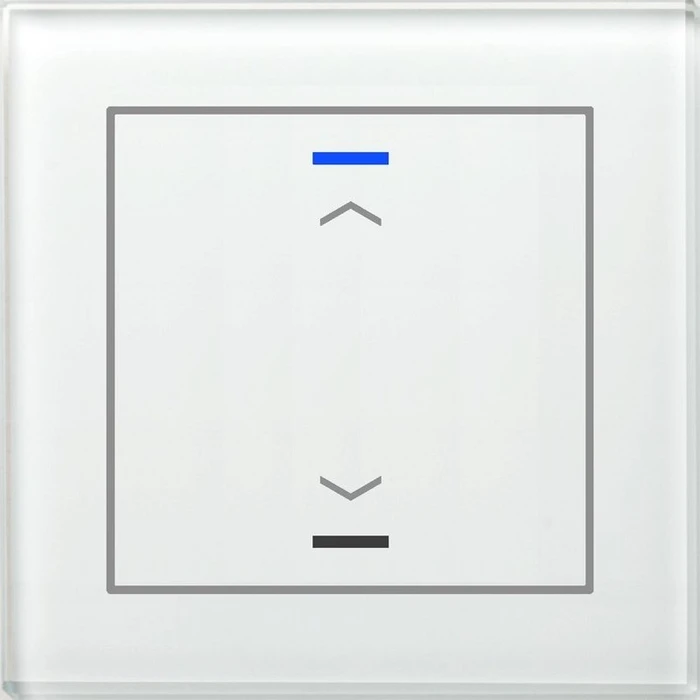 MDT Glastaster II Light 1-fach weiß, Symbol Auf/Ab
