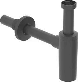 Geberit Tauchrohrgeruchsverschluss für Waschbecken, Abgang horizontal, ø32mm, schwarz matt