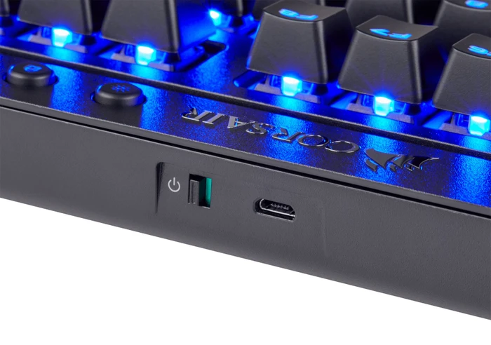 Corsair Gaming K63 Wireless, LEDs blau, MX RED, USB/Bluetooth, DE