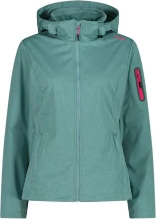 CMP Zip Hood Softshell Funktionsjacke agave melange (Damen)