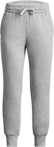 Under Armour Rival Fleece Trainingshose lang mod grey light heather/white (Junior)
