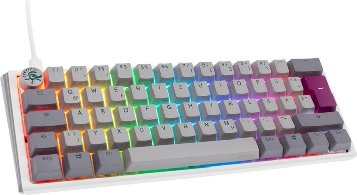 Ducky One 3 Mini, Mist Grey, PBT, LEDs RGB, MX SILENT RGB RED, USB, DE