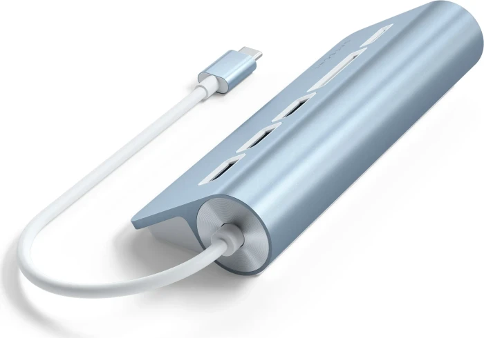 Satechi USB-C Combo Hub, blau, USB-C 3.0 [Stecker]