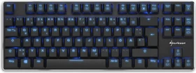 Sharkoon PureWriter TKL, Kailh Choc LOW PROFILE BLUE, USB, DE