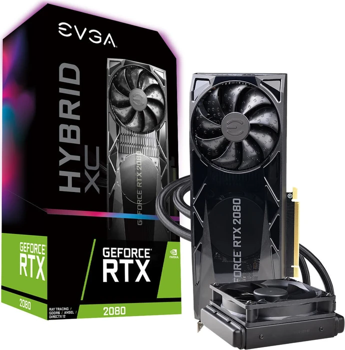 EVGA GeForce RTX 2080 XC Hybrid Gaming, 8GB GDDR6, HDMI, USB-C, 3x DP