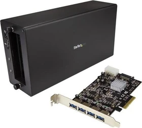 StarTech Thunderbolt 3 to PCIe USB 3.1 Adapter - Chassis + 4 Port Card, Erweiterungsgehäuse für PCIe, Thunderbolt 3 / USB-C 3.1 (BNDTBUSB3142)