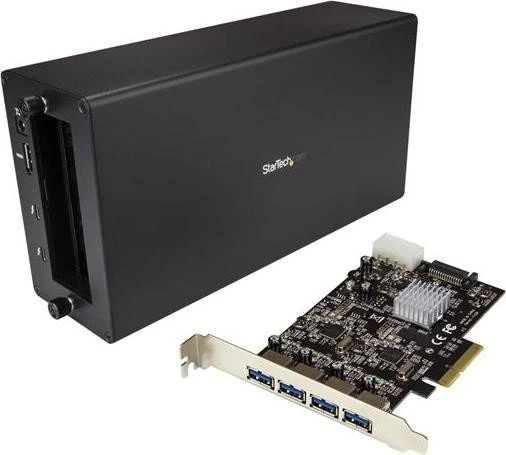 StarTech Thunderbolt 3 to PCIe USB 3.1 Adapter - Chassis + 4 Port Card, Erweiterungsgehäuse für PCIe, Thunderbolt 3 / USB-C 3.1
