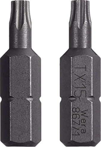 Wera 867/1 SB Torx Bit 1/4", T15x25mm, 2 Stück