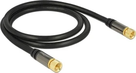 DeLOCK Antennenkabel F Stecker/F Stecker RG-6/U, 1m, schwarz