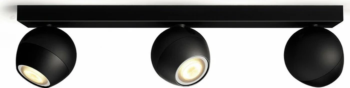 Philips Hue White Ambiance Buckram 3-flammig schwarz
