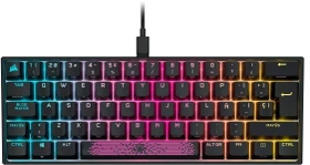 Corsair Gaming K65 RGB Mini, 60%, schwarz, MX SPEED RGB Silver, USB, ES