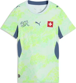Puma FIFA WM 2026 Schweiz Auswärtstrikot kurzarm sea glass/dark indigo (Damen)