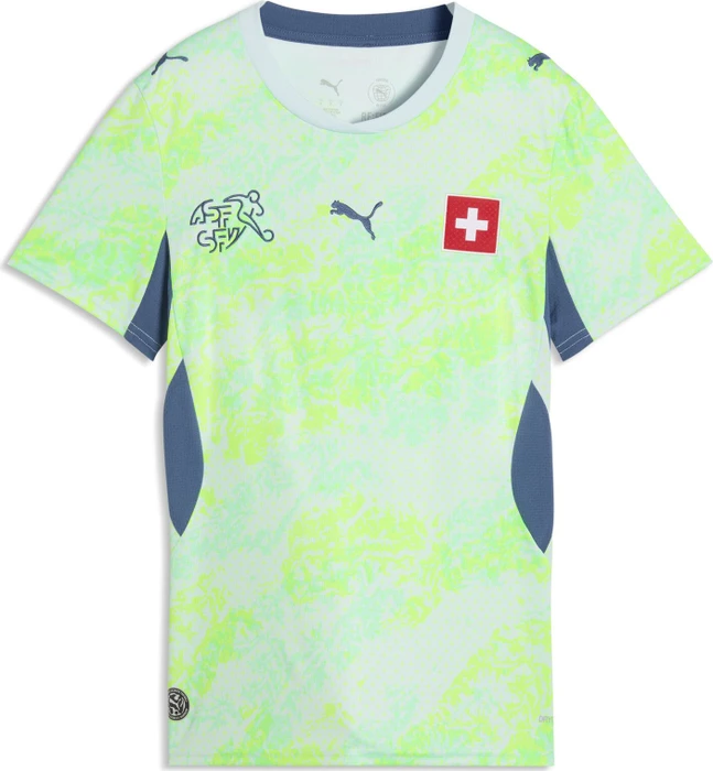 Puma FIFA WM 2026 Schweiz Auswärtstrikot kurzarm sea glass/dark indigo (Damen)