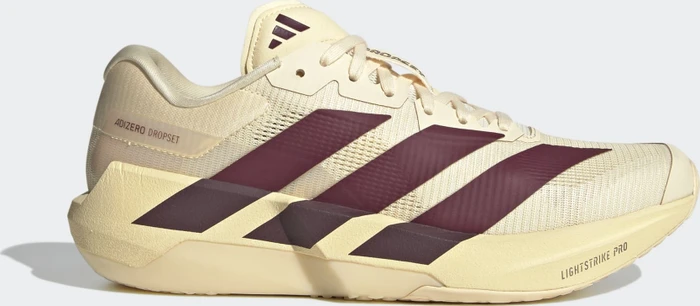 adidas Adizero Dropset Pro warm vanilla/maroon (Damen)