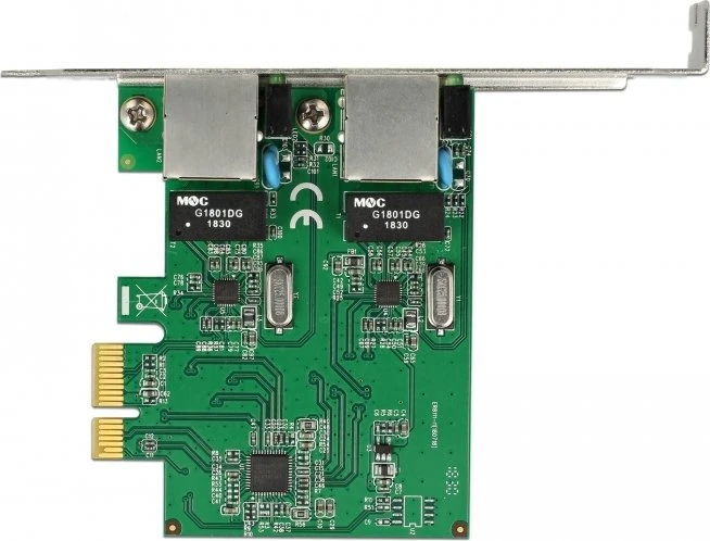 DeLOCK 2x RJ-45 LAN-Adapter, PCIe 2.0 x1
