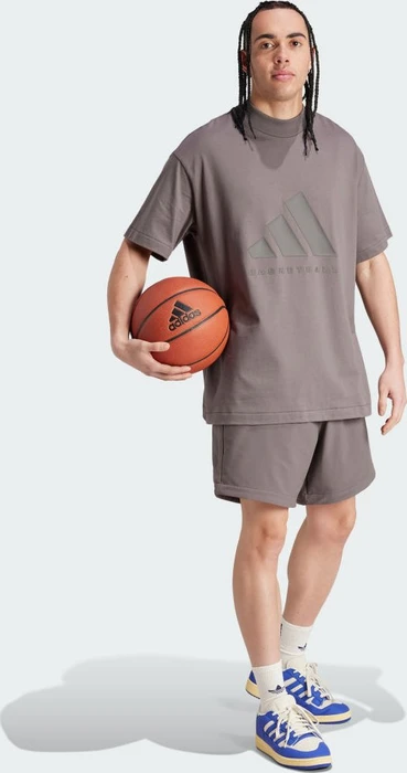 adidas Basketball 001 T-Shirt kurzarm charcoal