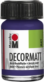 Marabu Decormatt Acryl Acrylfarbe, dunkelviolett, 15ml