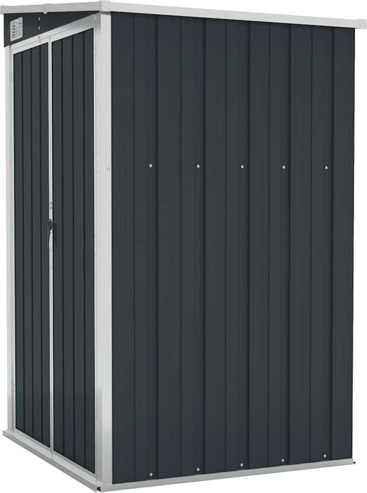 vidaXL Metall Anbau-Gerätehaus 118x382cm anthrazit