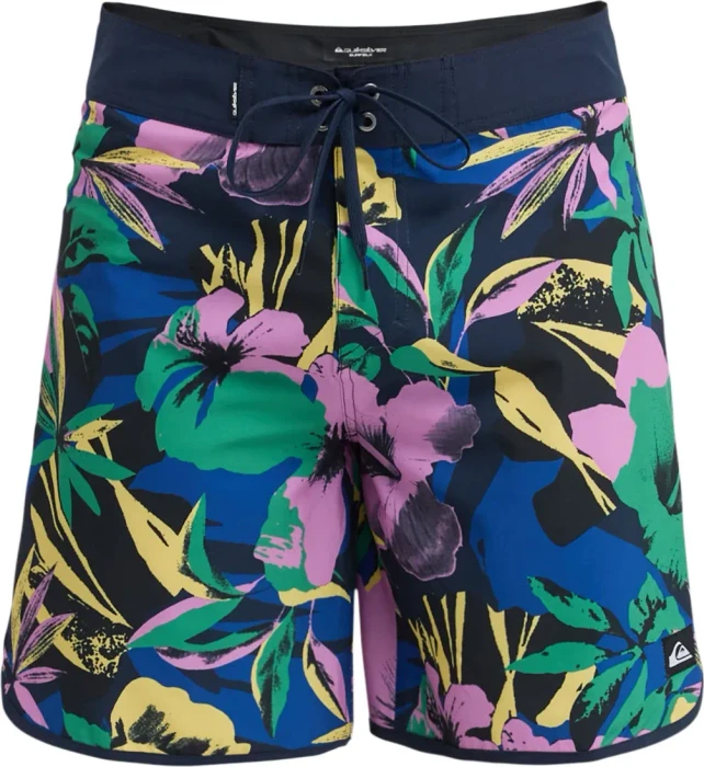 Quiksilver Surfsilk Scallop 18" Badeshorts dark navy/interact floral (Herren)