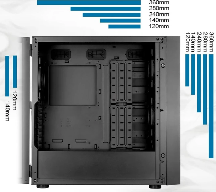 SilverStone Seta H1, schwarz, Glasfenster