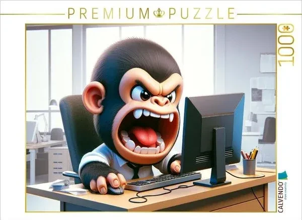 Calvendo Dschungel-Wut im Büro: Ein Gorilla am Rande des Nervenzusammenbruchs