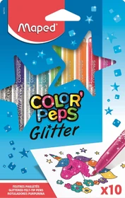 Maped Color'Peps Glitter Glitzer-Filzstifte sortiert, 10er-Set