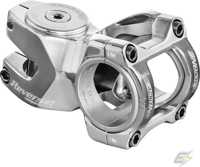 Reverse Black One D-2 Titan 31.8mm-35mm/1 1/8" +8° Vorbau 50mm silber (01649)