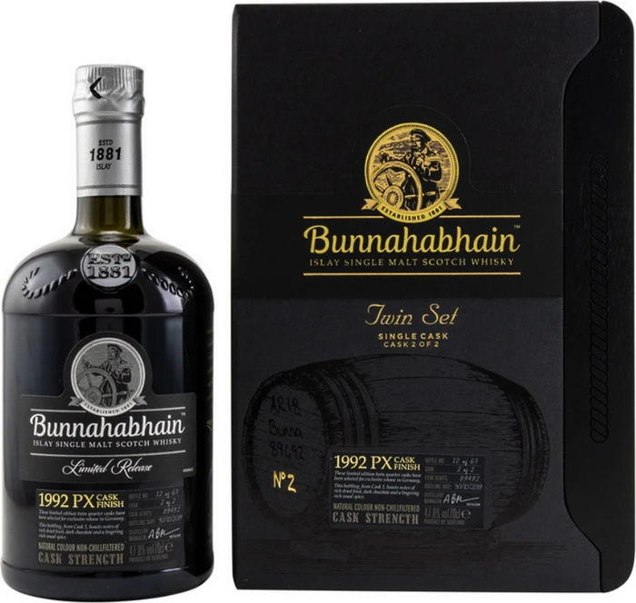 Bunnahabhain 1992 PX Quater Cask Twin Set 700ml