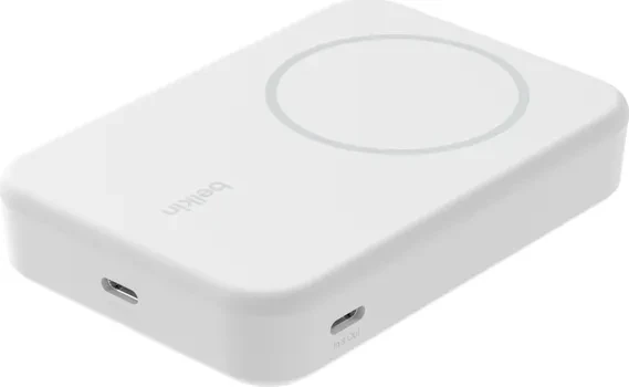 Belkin BoostCharge Pro Magnetische Powerbank mit Qi2 (15W) 10000mAh weiß