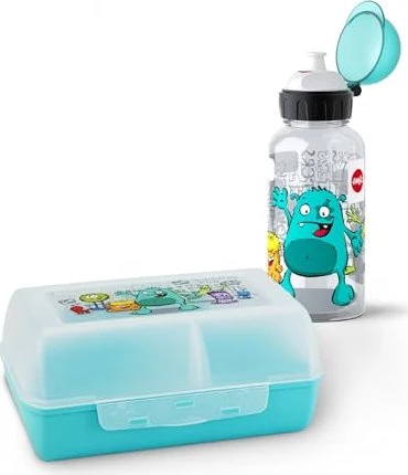 Emsa Monster Brotdose & Kindertrinkflasche Geschenk-Set, 2-tlg.