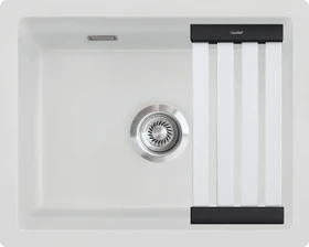 systemceram Kara 57 F/o Einbau Becken mittig mit Ablauffernbedienung satin