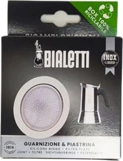 Bialetti Gummidichtung + Filter für 10 Tassen Edelstahl