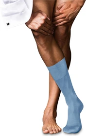 Falke No. 9 Pure Fil d'Écosse Socken airy blue (Herren)