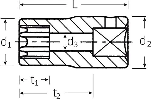 Stahlwille 40TX Außentorx Steckschlüssel 1/4", E7x23mm