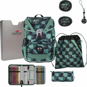 DerDieDas ErgoFlex Light Exklusiv Superflash Super Truck Schultaschen-Set, 5-tlg.