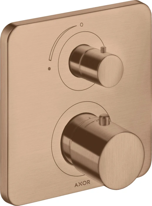Hansgrohe Axor Citterio M Thermostat mit Absperrventil brushed red gold
