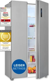 Exquisit SBS546-040E Side-by-Side inox-look