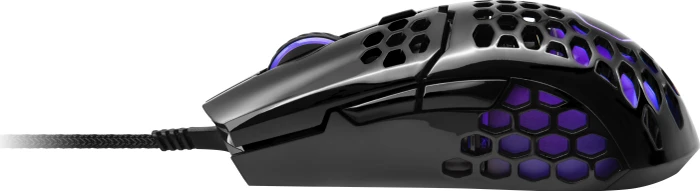 Cooler Master MasterMouse MM711 RGB Gaming Maus schwarz glänzend, USB