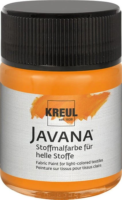 Kreul Javana Stoffmalfarbe für helle Stoffe, orange, 50ml