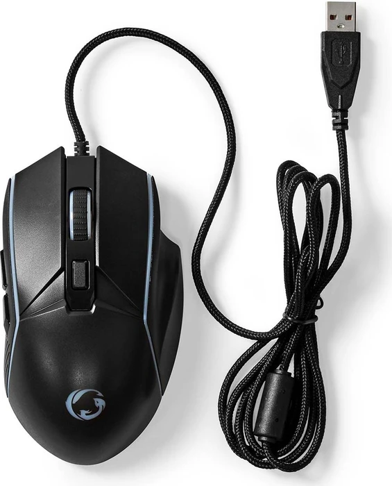 Nedis Gaming Mouse 7200dpi, schwarz, USB