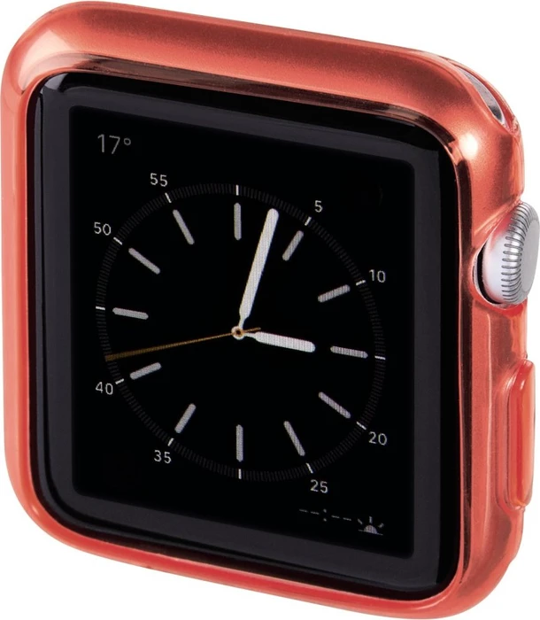 Hama Cover Crystal für Apple Watch 38mm rot/transparent